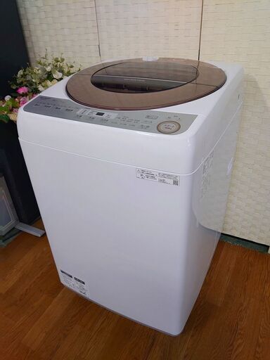 hシャープ ES-GV10C-T [全自動洗濯機 (10.0kg) ブラウン系] 2019年製 SHARP 洗濯機 店頭引取大歓迎♪ R3429)