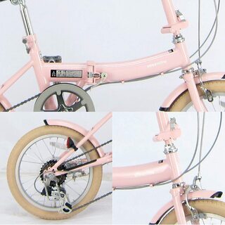 折りたたみ自転車 16インチ 6段変速 FDB166 スチール製フレーム