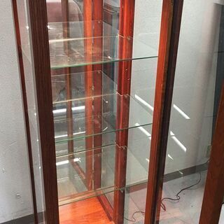 ロイズアンティークス 飾り棚 アンティーク家具 コレクション ガラス製 無垢材 キャビネット