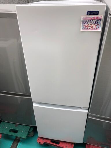 ☆中古 激安　YAMADA　2ドアノンフロン冷凍冷蔵庫　156L　2019年製　DE017　￥14,300円！！