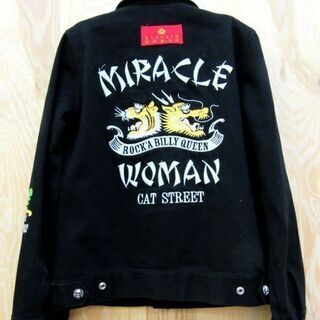 MIRACLE WOMAN タイガー＆ドラゴン ジャケット ブラック CreamSoda Gジャン スカジャン ミラクルウーマン ドクロ ロカビリー 札幌 厚別店