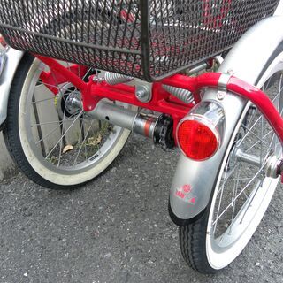 電動アシスト三輪車 18インチ】YAMAHA ヤマハ PAS パス 赤 レッド