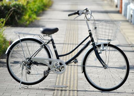 【引取り限定車】2017年製・老若男女問わず乗れる24インチの軽快シティーサイクル車…乗りの浅く綺麗なままの自転車♪　試乗見学可！