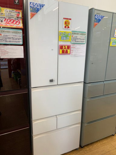 ️6/19 値下げ 美品️2017年製 TOSHIBA 462Lフレンチドア冷蔵庫 VEGETA GR-K460FW ガラストップ 6ドア 東芝