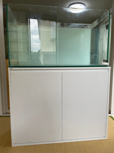 90センチガラス水槽　グラステリア　gex 水槽台　ガラス蓋　外部フィルター　温度計　セット
