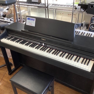 電子ピアノ ROLAND HP205-SB イス付 多数ハガレ有