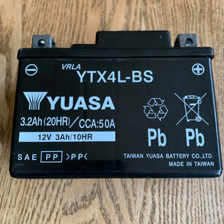 【お値下げしました】YUASA YTX4L-BS 未使用