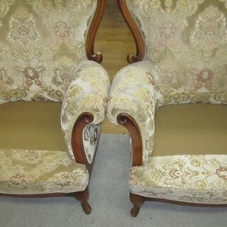 R068 高級 MARUNI マルニ木工 マキシマムシリーズ アンティークソファ 3点セット 良品