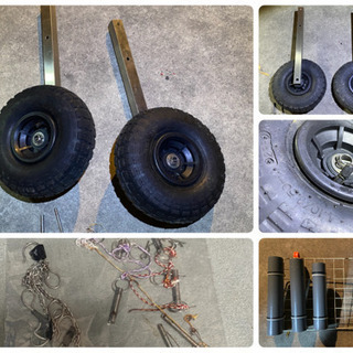 PlusGain ボート、船外機2馬力、空気入れ、タイヤ等