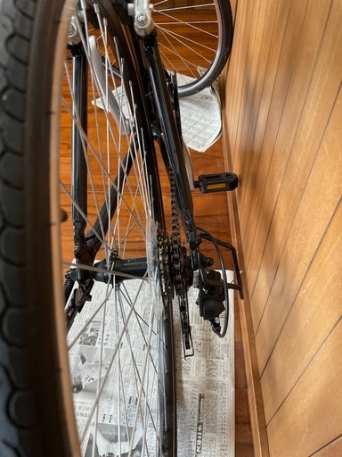 引き取り限定 シティクロスバイク 直接引き取り限定】カゴ付きクロス