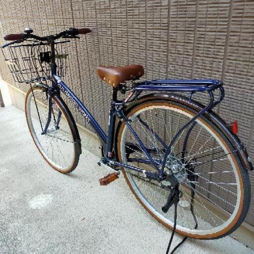 自転車 27型 ネイビー 6段変速 美品 - 福岡県の自転車