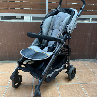 ベビーカー】カトージ Peg-Perego Si【デニム】＋ ベビーシート