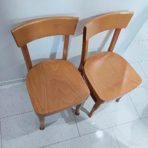 木製　椅子　2脚セット