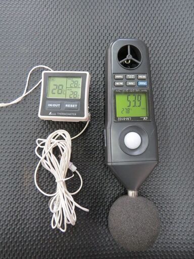 山口)下松市より　マルチ環境測定器(騒音.照度.風速.温度.湿度)LM-8102 サトテック　BIZHE37H