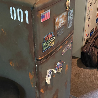 男前家具 錆塗装 冷蔵庫 電子レンジ