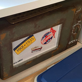 男前家具 錆塗装 冷蔵庫 電子レンジ