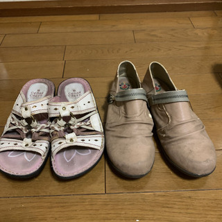 ピンク色のサンダル＋maremareの靴2SET