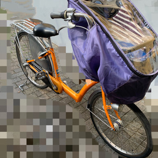 大幅値下げ❗️★非電動自転車ブリヂストンAngelino+前レインカバー