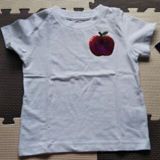新品 半袖 白Ｔシャツ リンゴ 90