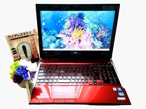美品！3世代 Corei7/メモリ8GB/HDD1T＋SSD32GB/ブルーレイ/YAMAHAサウンド/Webカメラ/LibreOffice/新品無線マウス/ LaVie LL750/H