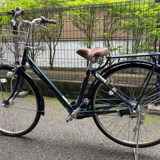 【受け渡し者決定しました】ミヤタ　自転車　深緑色　26インチ