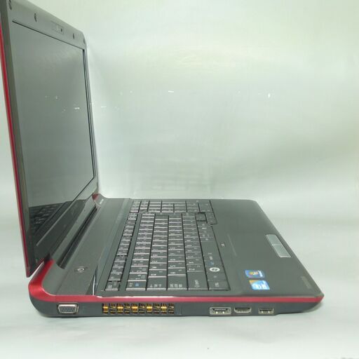 新品SSD搭載 レッド色 ノートパソコン 中古良品 15.6型 東芝 V65/87M