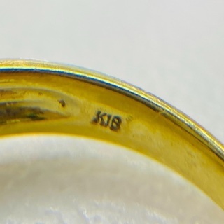 【品】K18 ダイヤモンドリング 11号 0.08ct [124]