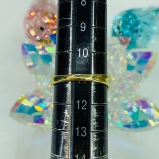 【品】K18 ダイヤモンドリング 11号 0.08ct [124]
