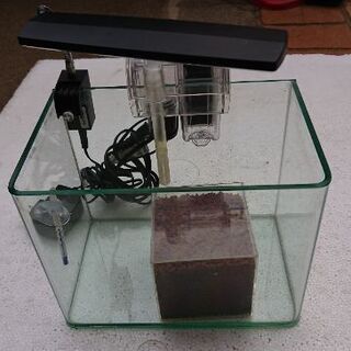 小型オールガラス水槽(前面曲げ)セット