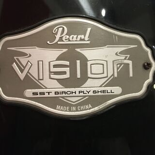 終了しました。] Pearl Vision （Birch バーチ）ピアノブラック ドラム