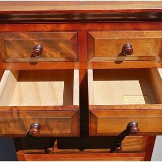 九州民芸家具 たんす ハイチェスト 8段 ミズメ桜 収納 和モダン 全国