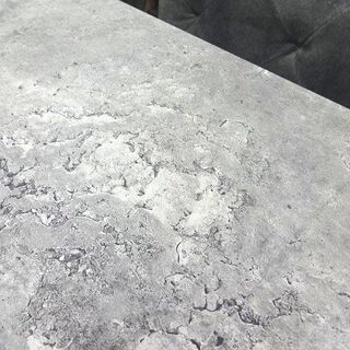 札幌 引き取り モルタル調天板 大型ダイニングセット イス付き 食卓テーブル グレー