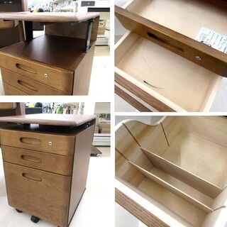 カリモク 学習机 ST3320MG イス XT2401PH キャビネット ST0904MG セット販売 約幅1100×高さ723mm 天然木 