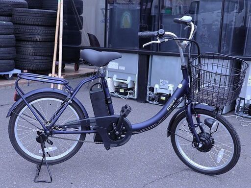 【苫小牧バナナ】美品 KAIHOU/カイホウジャパン SUISUI Sunny 20型 電動アシスト自転車 無変速 BM-TZ500 ダークネイビー タイヤイボ付き♪