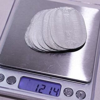 苫小牧バナナ】希少☆質屋鑑定品 純銀 佐川急便 小判 6枚 121.4g 誕生