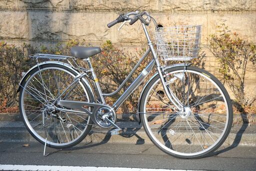 ◎美品シティサイクル＜シルバー27インチ＞