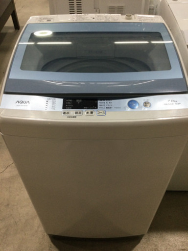洗濯機 アクア 7.0kg 2017年製 AQW-GS70E-W