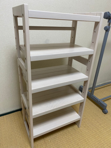 棚　ラック　ベルメゾン　木目　ホワイト