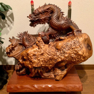 【ネット決済】龍の木彫り