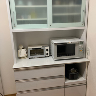 【ネット決済・配送可】カップボード　食器棚