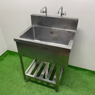 業務用　ステンレス　１層シンク流し台　蛇口付き　店舗　飲食店　Ｗ６６０ｘＤ５００ｘＨ８００ｍｍ