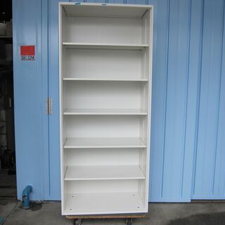 オープン書庫　ホワイト　イナバ製　Ｈ２１５０ｍｍ オープン書庫 ホワイト イナバ製 H2150mm