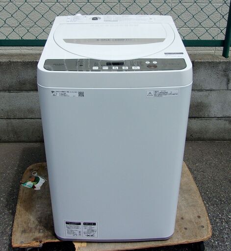 JMS0221)【お買い得品‼】SHARP/シャープ 全自動洗濯機 ES-G55UC 2019年製 5.5㎏ 中古品・動作OK 【取りに来られる方限定】