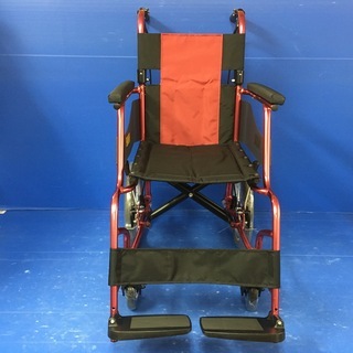 介助式車いす 標準型 超軽量コンパクトタイプ PMS-2R レッド 車
