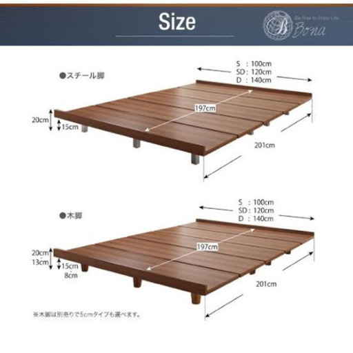 2024品質保証デザインボードベッド Bona ボーナ 国産カバーポケットコイルマットレス付き 木脚タイプ フルレイアウト セミダブル フレーム幅120 マットレス付き