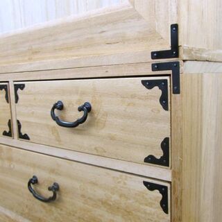 和箪笥 桐 本格重ねタンス 衣装たんす 4重8段+引き戸 桐製