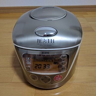 圧力ＩＨ炊飯器 5.5合炊き SANYO ECJ-HG10 シル...