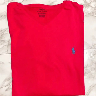 【ネット決済・配送可】ラルフローレン 赤 Tシャツ