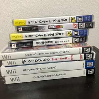 Wii、PSPゲームソフト・8枚セット