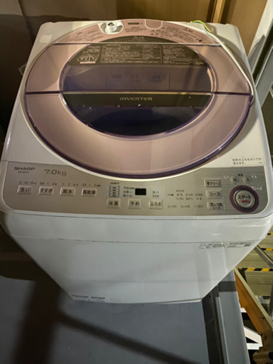 全自動洗濯機　SHARP 7.0kg 2019年製　美品